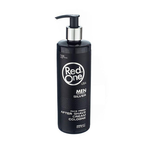 Red one after shave cream cologne silver